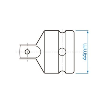 adaptador reductor de 3 4 a 1 2 pulgadas diametro de 44 mm king tony 6864p 2