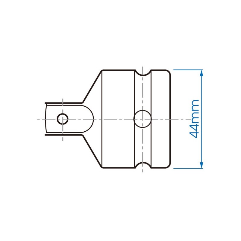 adaptador reductor de 3 4 a 1 2 pulgadas diametro de 44 mm king tony 6864p