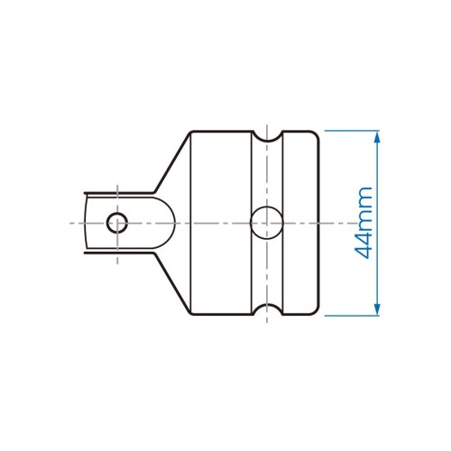 adaptador reductor de 3 4 a 1 2 pulgadas diametro de 44 mm king tony 6864p