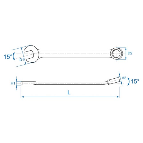 llave mixta 13 mm king tony 106013 cromo vanadio din 3113a