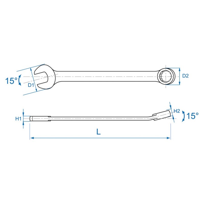 llave mixta 17 mm king tony 106017kig cromo vanadio din 3113a