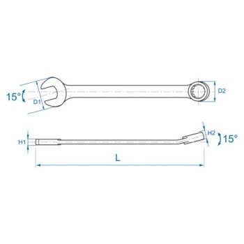 llave mixta 19 mm king tony 106019 cromo vanadio din 3113a 2