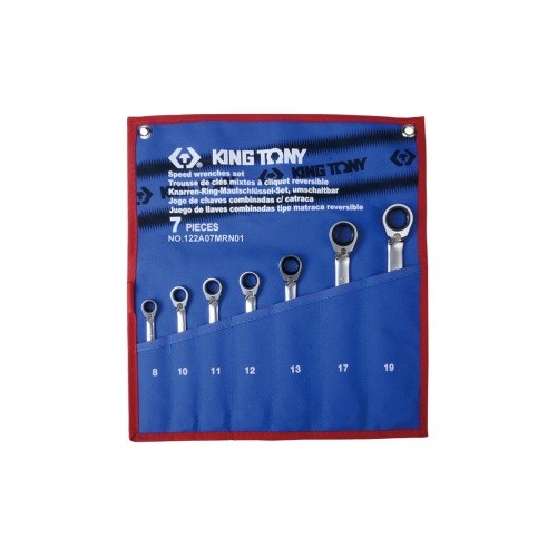 juego de 7 llaves rapidas reversibles metricas con tope king tony 122a07mrn01