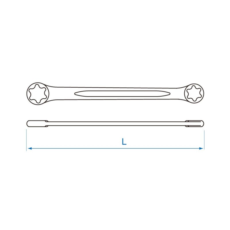 llave de estrella recta torx e10xe12 king tony 19201012