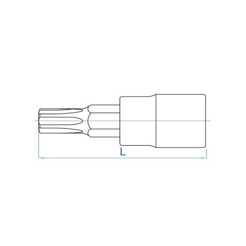 vaso con punta torx t10 inviolable y cuadradillo de 1 4 pulgadas king tony 203710