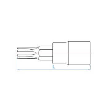 vaso con punta torx t20 inviolable y cuadradillo de 1 4 pulgadas king tony 203720 2