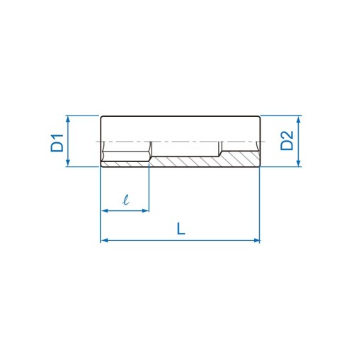 vaso largo hexagonal 7mm king tony 223507m