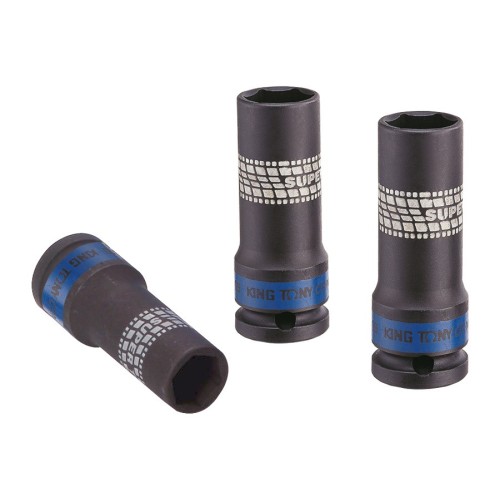 juego de 3 vasos de impacto metricos largos de 1 2 pulgadas sobre carril king tony 4403mp