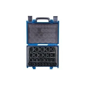 juego de 27 vasos de impacto de 6 caras y cuadradillo de 1 2 pulgadas king tony 4427mp