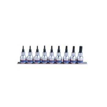juego de 9 vasos con punta y cuadradillo de 1 2 pulgadas sobre carril king tony 4109pr10