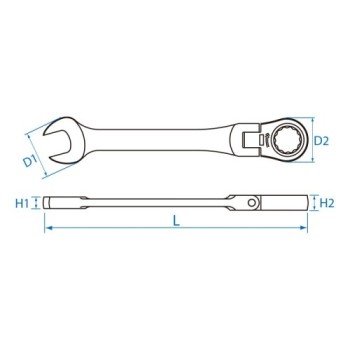 llave rapida flexible 10mm king tony 373010m 2
