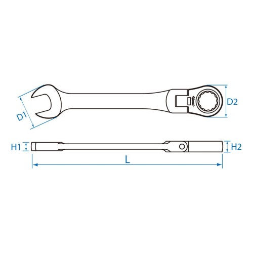 llave rapida flexible 10mm king tony 373010m