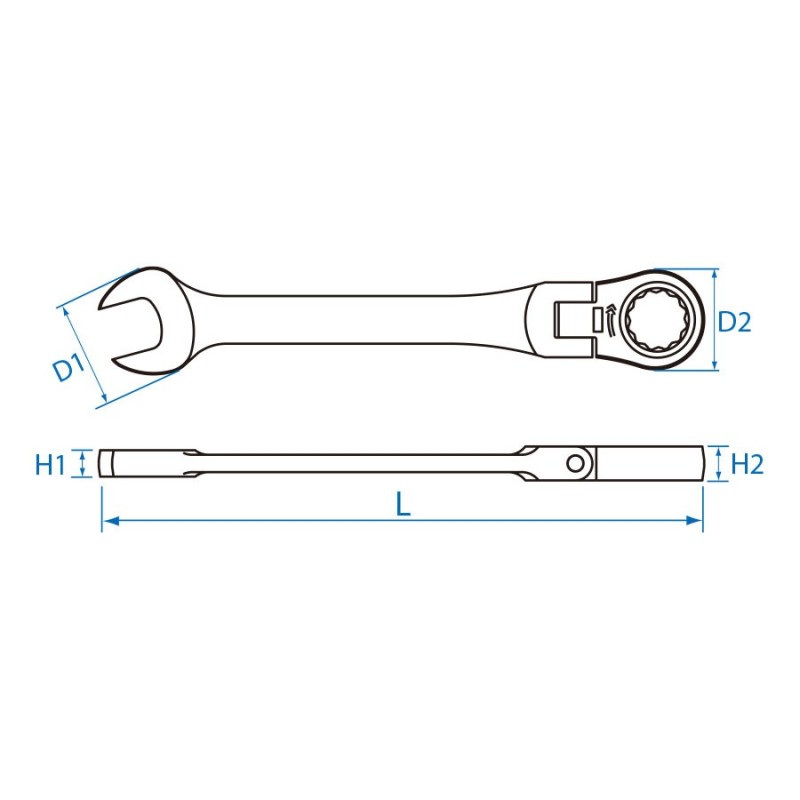 llave rapida flexible 17 mm king tony 373017m