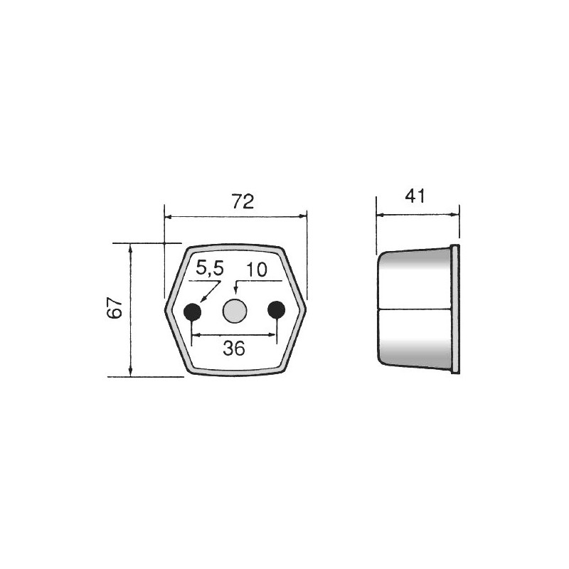 luz de posicion rinder 894 delantera incolora 12 24 v