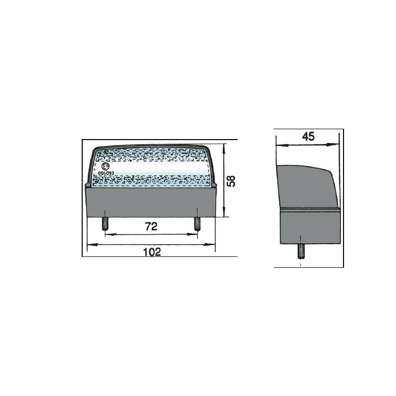 luz de matricula rinder 963 12 24 v con lampara de 5 w