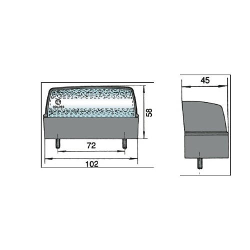 luz de matricula rinder 963 12 24 v con lampara de 5 w
