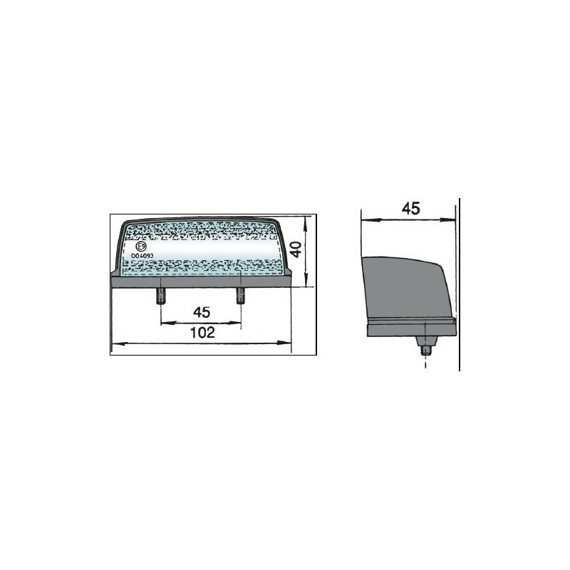 luz de matricula rinder 965 12 24 v con lampara de 5 w