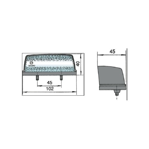 luz de matricula rinder 965 12 24 v con lampara de 5 w