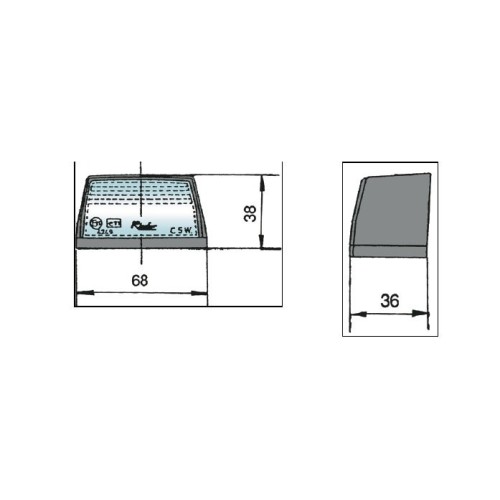 luz de matricula rinder 969 12 24 v con lampara de 5 w