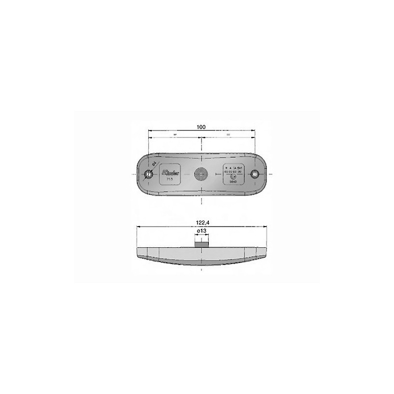 luz de posicion rinder 713 delantera led con catadioptrico 12 24 v