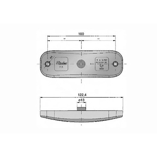luz de posicion rinder 713 delantera led con catadioptrico 12 24 v
