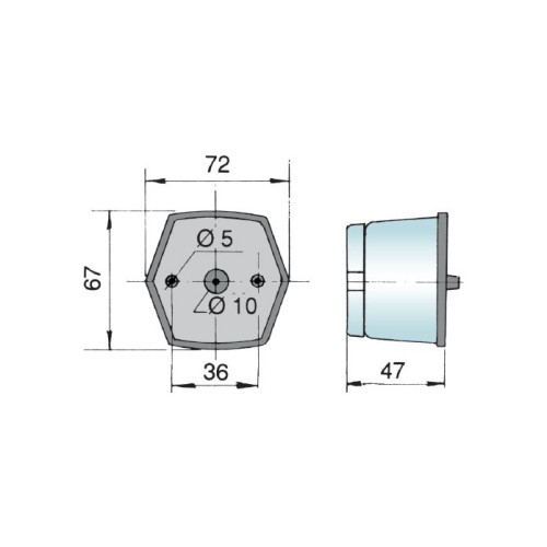 luz de posicion rinder 871 delantera con catadioptrico 12 24 v