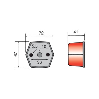 luz de posicion rinder 893 trasera roja sin catadioptrico 12 24 v 2