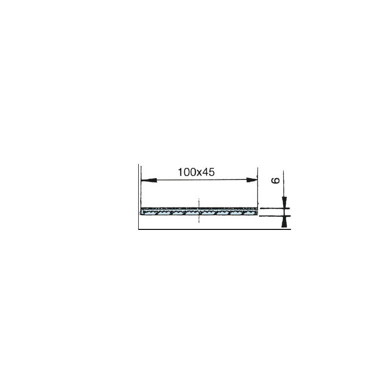 catadioptrico rinder 747a ambar adhesivo 100 x 45 mm