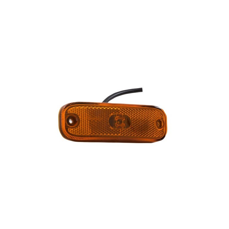 luz de posicion lateral rinder 71500 led ambar con catadioptrico 12 24 v