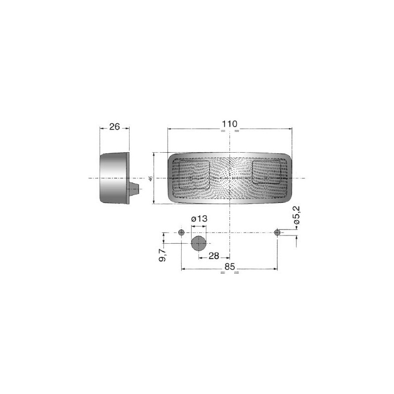 luz de posicion rinder 170r trasera roja con catadioptrico 12 24 v
