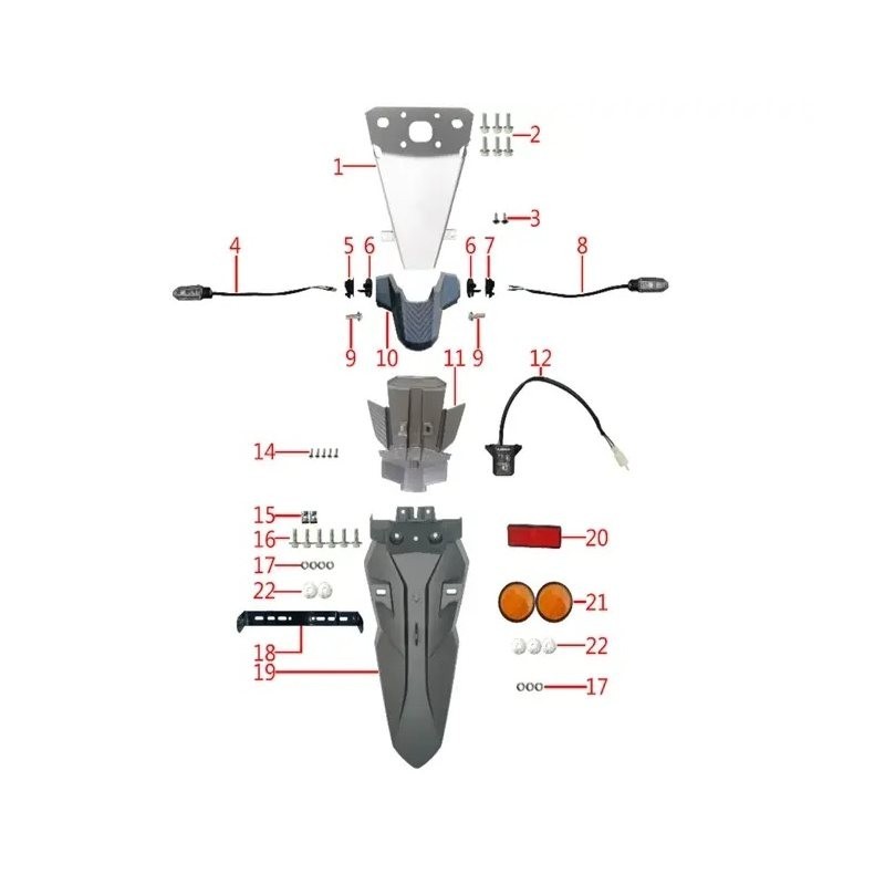 reflector trasero zairon zs3