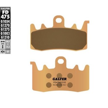 pastillas de freno moto galfer fd475g1310 delanteras sinterizadas racing