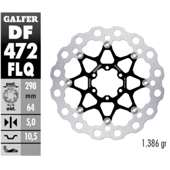 disco freno moto flotante galfer qubic 300x5mm df4