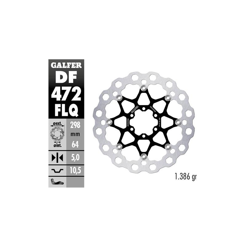 disco freno moto flotante galfer qubic 300x5mm df4