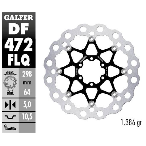 disco freno moto flotante galfer qubic 300x5mm df4