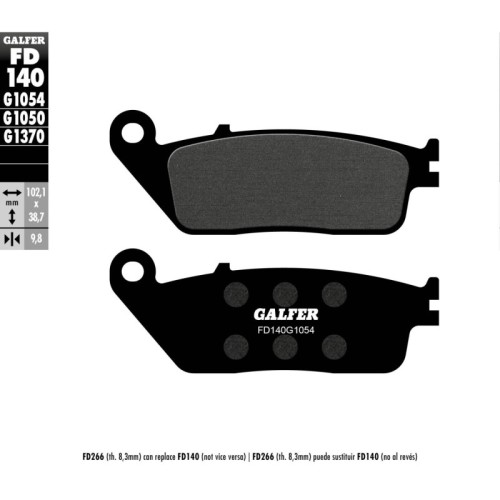 pastillas de freno moto galfer semi metal fd140g10
