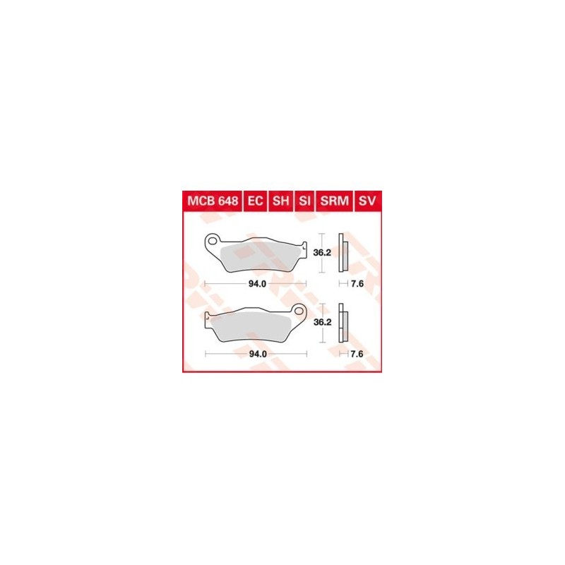 pastillas de freno moto trw mcb648si