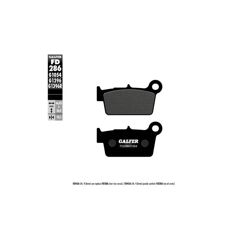 pastillas de freno moto galfer semi metal fd286g10