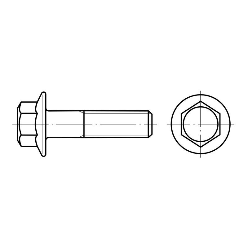 tornillo hexagonal con brida m6 55 cabeza grande zairon zs3