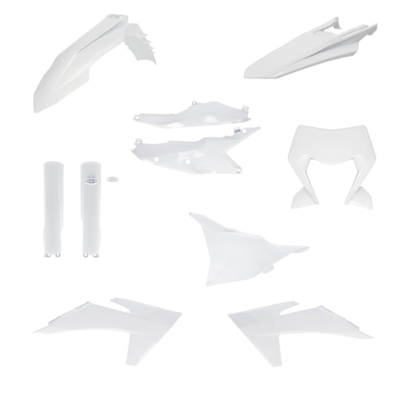kit completo de plasticos acerbis 0026809 030 ktm exc exc f 125 500 blanco