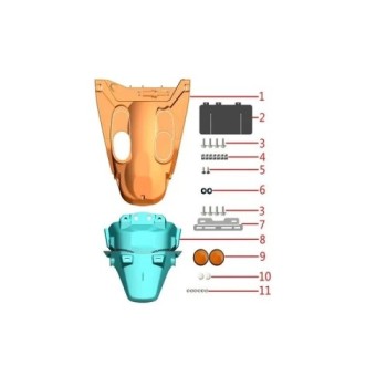 goma protectora trasera contra salpicaduras zairon zs3