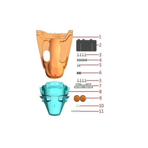 goma protectora trasera contra salpicaduras zairon zs3