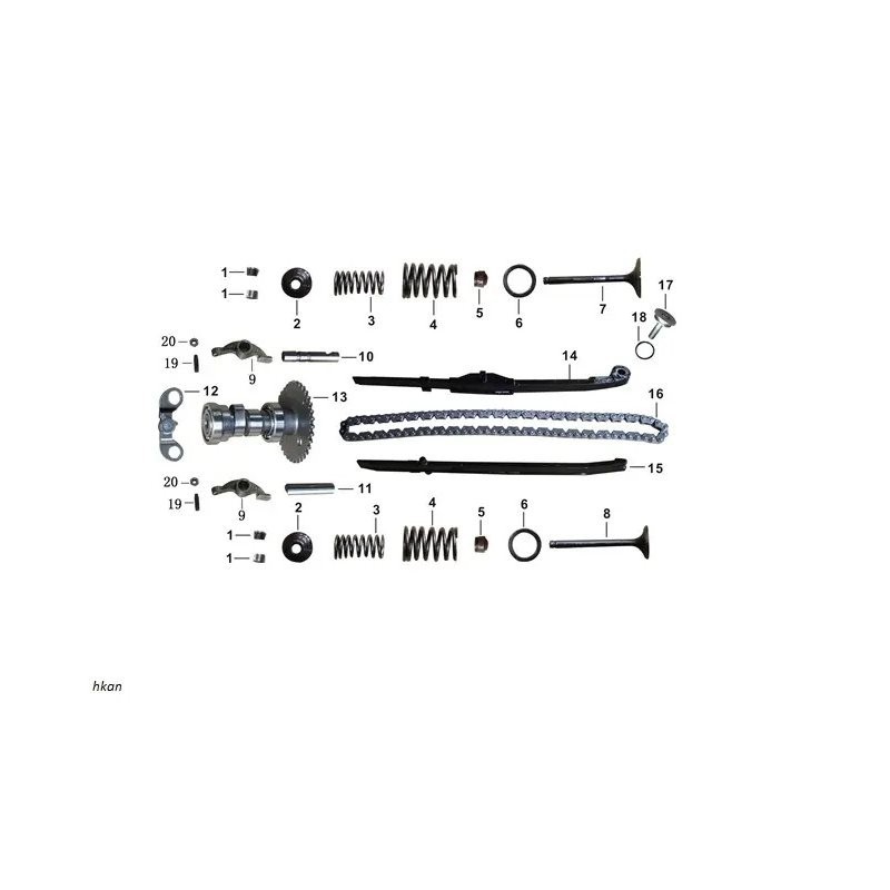 cadena de distribucion gy6 12590 eslabones zairon zs3