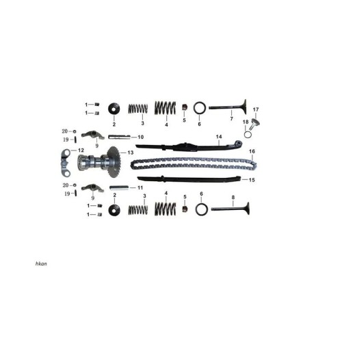 cadena de distribucion gy6 12590 eslabones zairon zs3