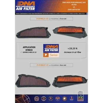 filtro de aire dna kymco xciting s 400i p ky4sc21 01 2