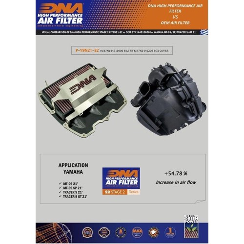 filtro de aire dna yamaha mt 09 series p y9n21 s2