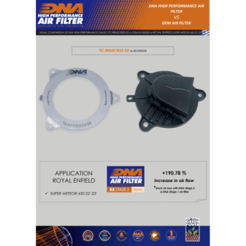 complemento filtro de aire dna para royal enfield super meteor 650 tc re65cr23 s2 2