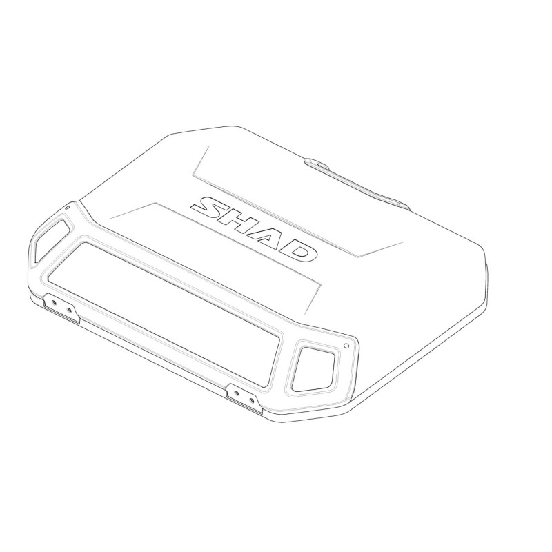 tapa shad para maleta de moto lateral terra aluminio negro 203163rb