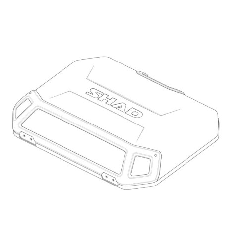tapa shad para maleta de moto lateral terra aluminio negro 203163rb