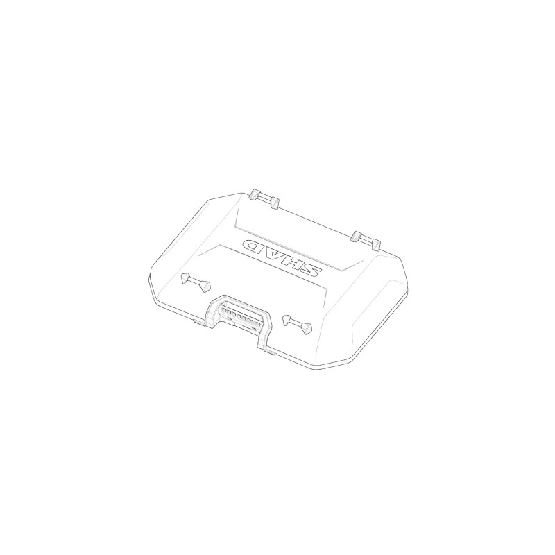 tapa aluminio shad para maleta de moto terra 203471r